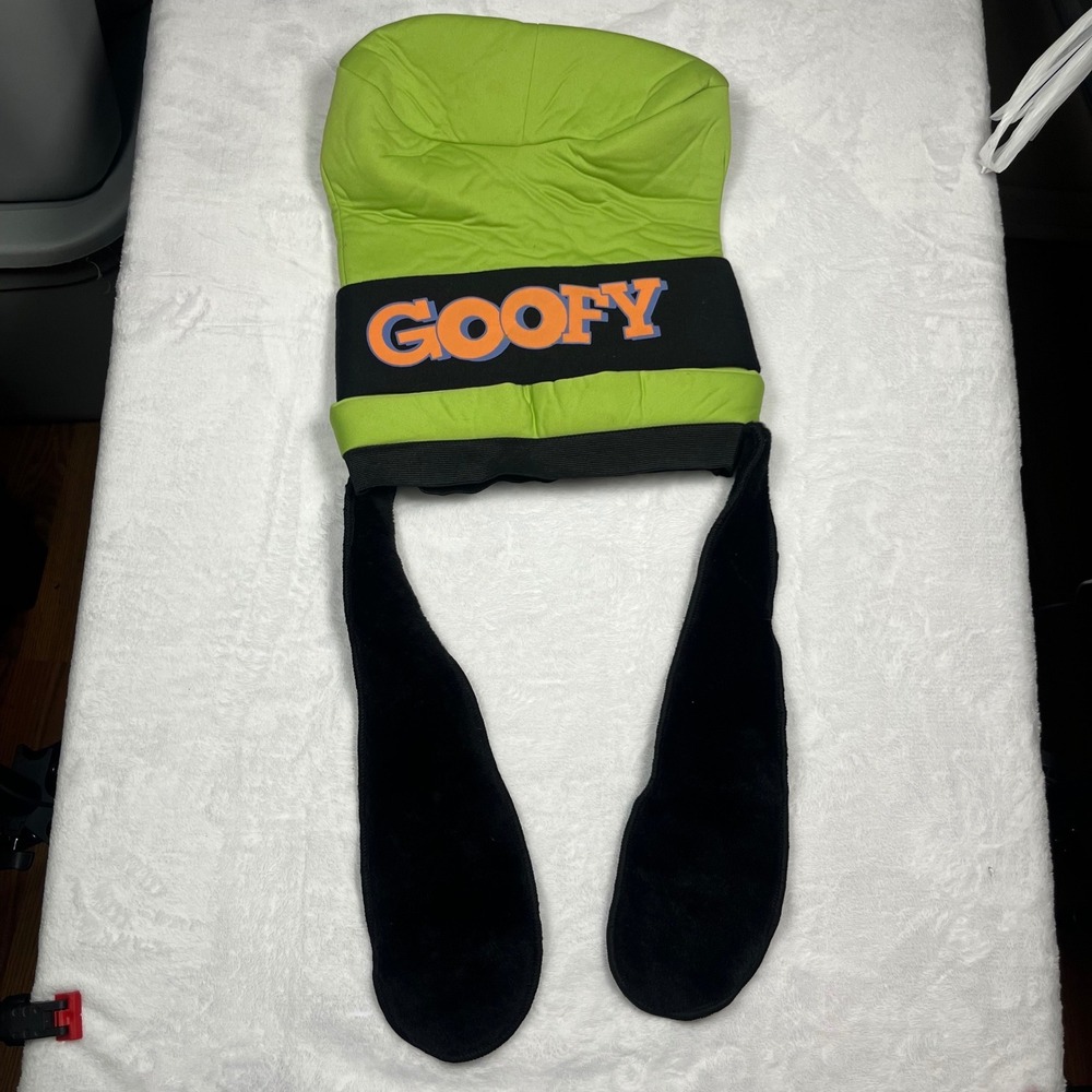 Disney Parks Goofy Hat Disneyland Resort Green Black Plush Ears Adult Costume